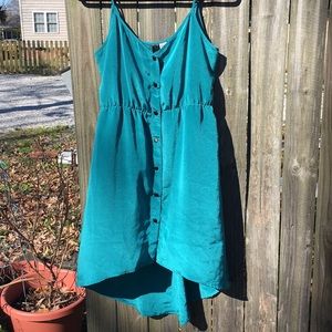 Teal Spaghetti Strap Dress